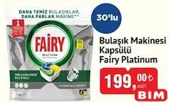 FAİRY PLATİNUM BULAŞIK MAKİNESİ KAPSÜLÜ TABLETİ 30'LU fiyat ve kampanya bilgisi